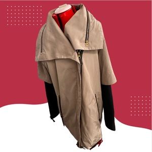 Rudsak jacket, leather sleeves with zippers